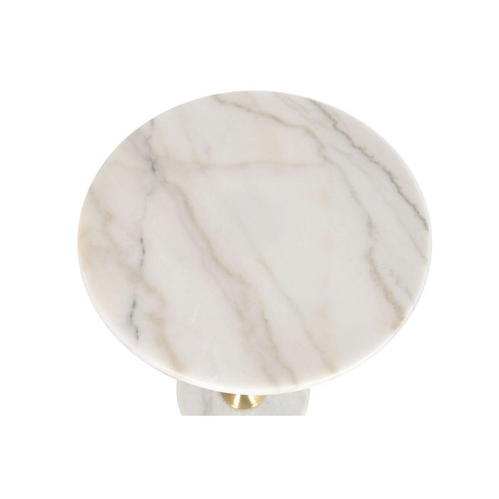 DKD Home Decor Mesita Auxiliar Moderno Blanco Dorado 41 x 60 x 41 cm 5