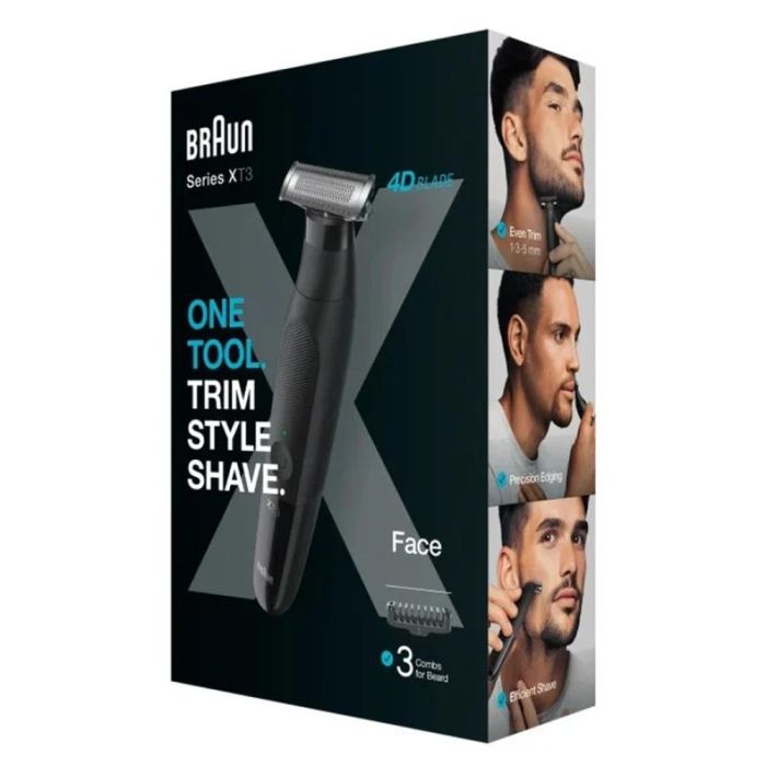 Braun XT3100 Recortadora Híbrida Serie X para Barba y Cuerpo con Lámina Flexible 4D, Resistente al Agua y 3 Peines 2 Braun XT3100 Recortadora Híbrida Serie X para Barba y Cuerpo con Lámina Flexible 4D, Resistente al Agua y 3 Peines 2