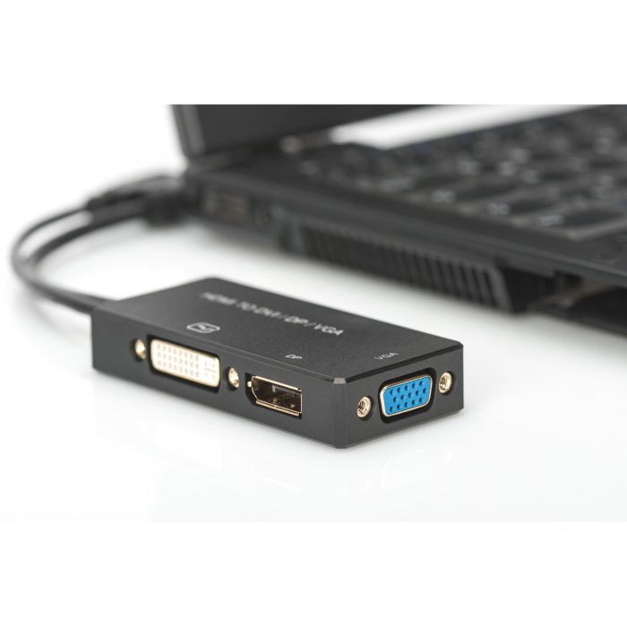 Digitus Adapter HDMI/USB2.0 > HDMI/DVI/DisplayPort 20cm Black 1