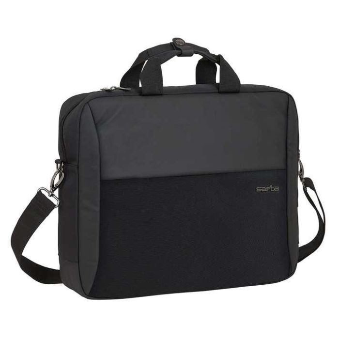Safta Maletín para Portátil 15,6" Business 41x90x33cm Negro Nylon Gucci 900D + Piel PVC 11