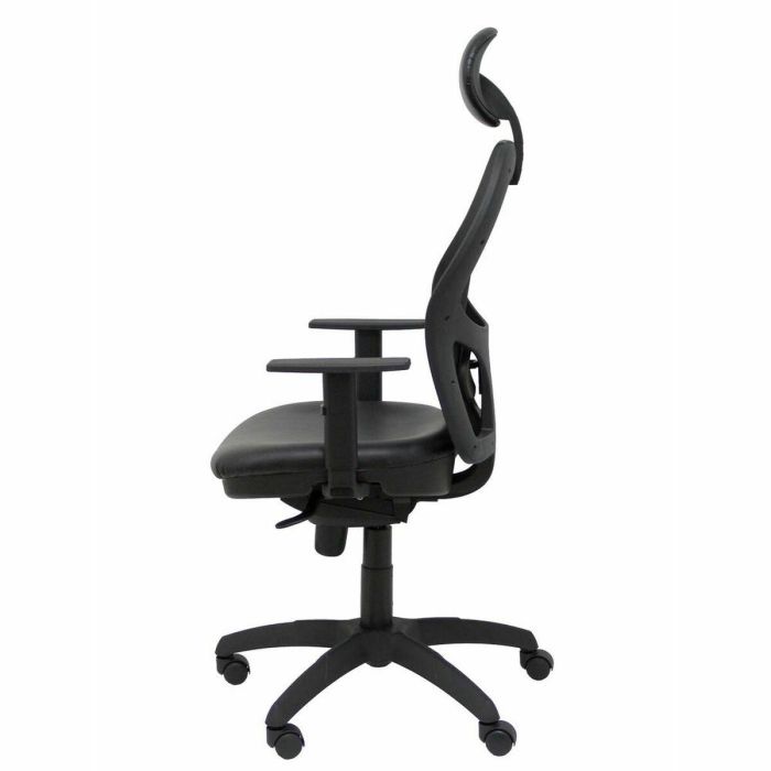 Piqueras y Crespo Silla de Oficina Ergonómica Jorquera Sincro con Brazos Regulables, Malla Negra y Asiento en Similpiel Negro 2 Piqueras y Crespo Silla de Oficina Ergonómica Jorquera Sincro con Brazos Regulables, Malla Negra y Asiento en Similpiel Negro 2