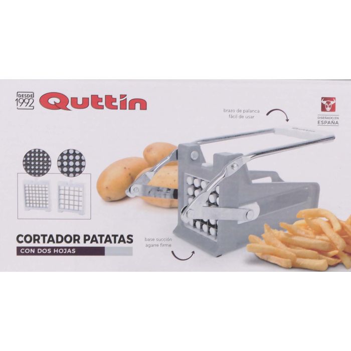 Quttin Cortador de Patatas con 2 Hojas, Ancho 9.7 cm, Alto 10.1 cm, Largo 23 cm 1