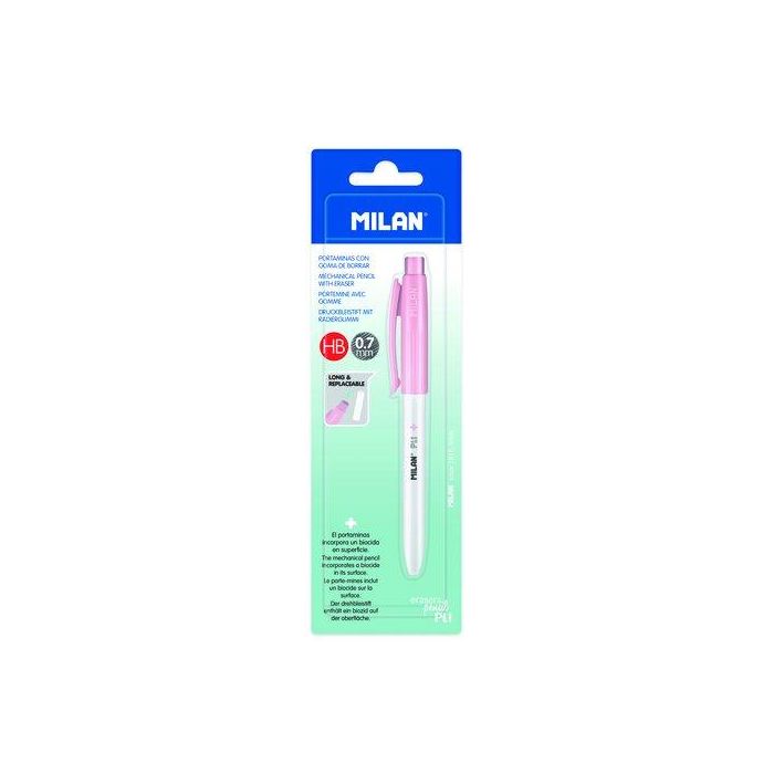 Portaminas Milan Pl1 Antibacteriano 0.7 Mm Rosa Blister De 1