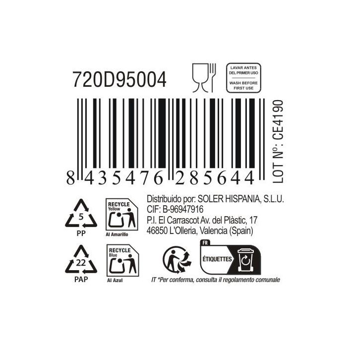 La Mediterranea Bol Aperitivo Ass.Col 10.5 x 10.5 x 4 cm Pica-Pica 210M 3