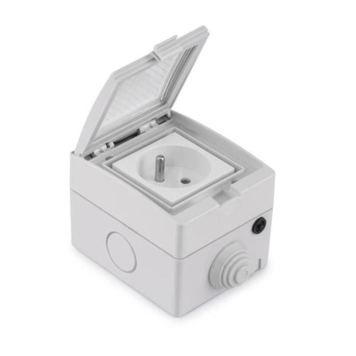 Enchufe exterior - KONYKS - Pluviose FR - WiFi - Blanco 2