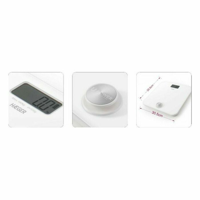 Báscula Digital de Baño Haeger BS-DIG.011A Blanco 180 kg 3 Báscula Digital de Baño Haeger BS-DIG.011A Blanco 180 kg 3
