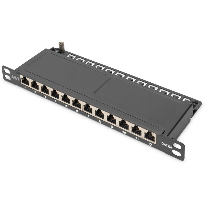 DIGITUS Cat.6A Slim Patchpanel.geschirmt.12-Port.0.5HE.10"sw 0 DIGITUS Cat.6A Slim Patchpanel.geschirmt.12-Port.0.5HE.10"sw 0