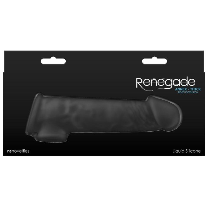 Funda para pene NS Novelties Renegade Negro 18,6 x 4,3 x 5,5 cm 2 Funda para pene NS Novelties Renegade Negro 18,6 x 4,3 x 5,5 cm 2