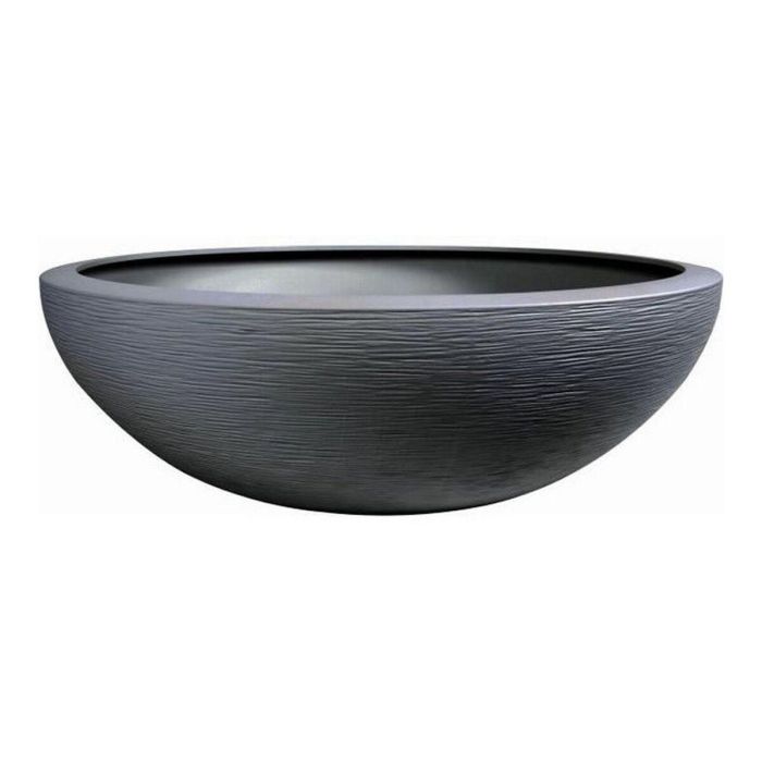 EDA Maceta Lavabo Graphit Doble Pared Ø 59 cm, 39 L - Gris Antracita, No Congelante y Anti-UV para Interior y Exterior
