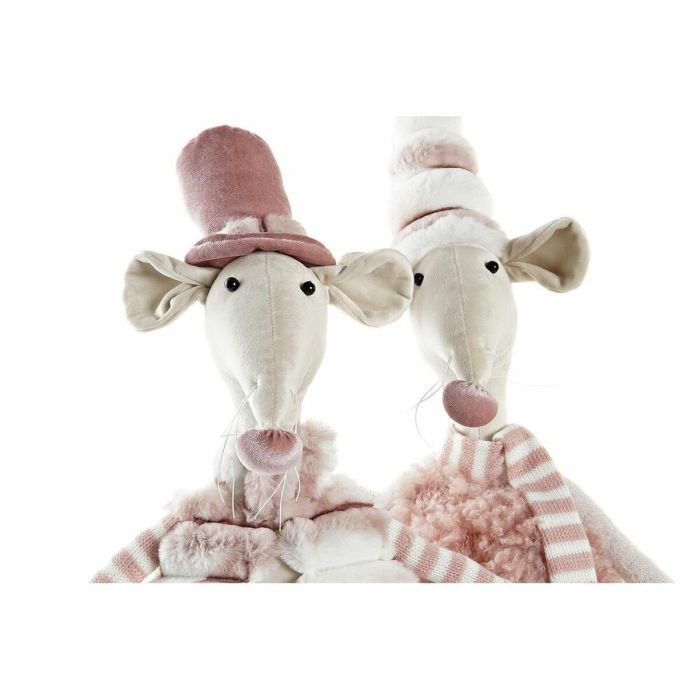 Figura Navidad Fantasia DKD Home Decor Rosa 11 x 55 x 16 cm (2 Unidades) 1 Figura Navidad Fantasia DKD Home Decor Rosa 11 x 55 x 16 cm (2 Unidades) 1