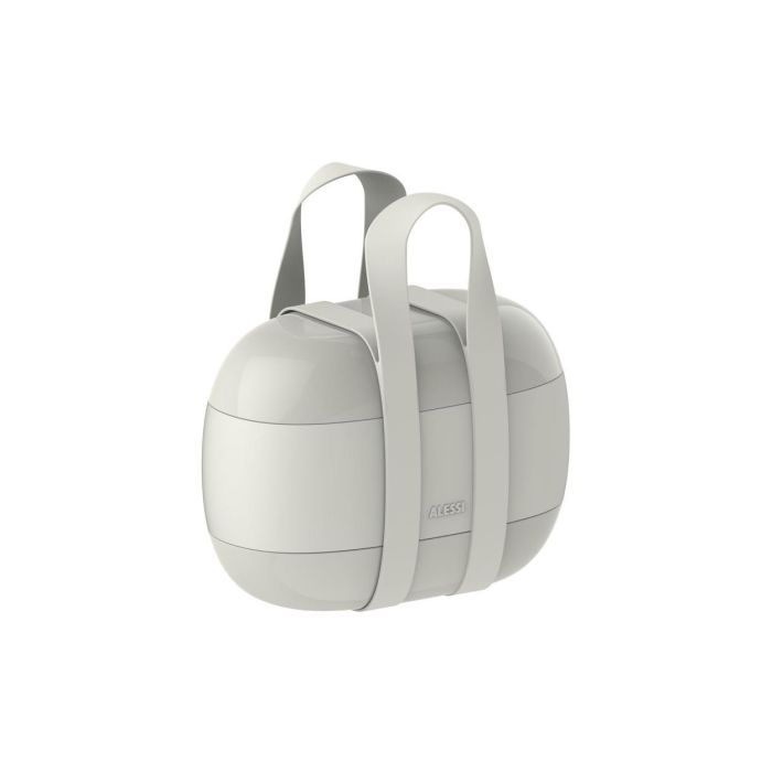 Alessi SA02 G FOOD Fiambrera de Resina Gris con Tres Compartimentos Alessi SA02 G FOOD Fiambrera de Resina Gris con Tres Compartimentos