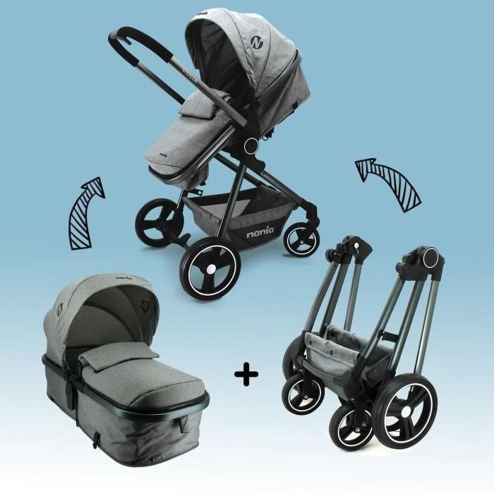 NANIA GIULIA Silla de paseo combinada 3 en 1 + Silla de auto BEONE EVO R129 40-85 cm - Capazo de 0 a 6 meses 2 NANIA GIULIA Silla de paseo combinada 3 en 1 + Silla de auto BEONE EVO R129 40-85 cm - Capazo de 0 a 6 meses 2
