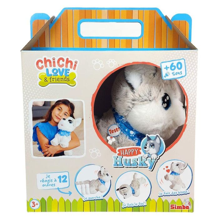 Chi Chi Love CCL Husky Interactivo Peluche de 30 cm con 12 Comandos de Voz, Emite Más de 60 Sonidos y Se Comporta Como Compañero Doméstico 0 Chi Chi Love CCL Husky Interactivo Peluche de 30 cm con 12 Comandos de Voz, Emite Más de 60 Sonidos y Se Comporta Como Compañero Doméstico 0