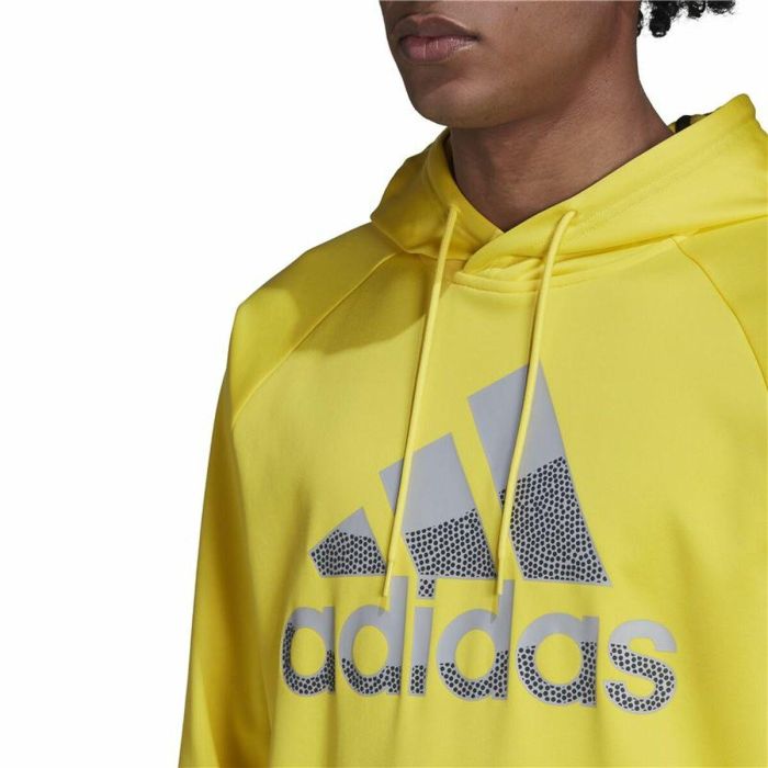 Sudadera con Capucha Hombre Adidas  Game and Go Big Logo Amarillo 2 Sudadera con Capucha Hombre Adidas  Game and Go Big Logo Amarillo 2