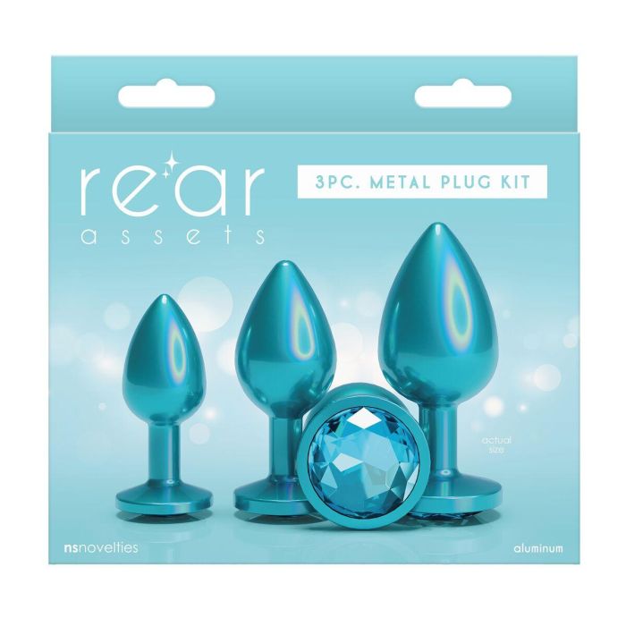 Plug Anal NS Novelties Rear Assets Azul 3 Piezas (9,5 cm) (7 cm) (8,2 cm) 1 Plug Anal NS Novelties Rear Assets Azul 3 Piezas (9,5 cm) (7 cm) (8,2 cm) 1