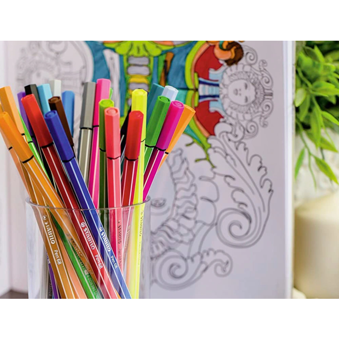 Stabilo Rotulador Pen 68 Arty Rollerset Estuche 25 Unidades Colores Surtidos Punta Fibra 1mm 5