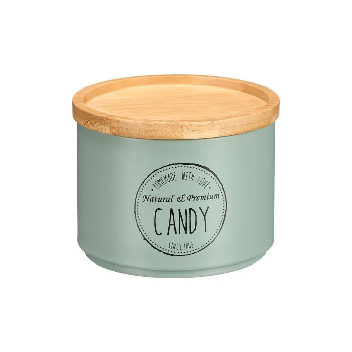 Tarro Apilable Tapa Bambu Surtidos Verde Menta Kinvara 12x10x12cm (Set de 12) 2 Tarro Apilable Tapa Bambu Surtidos Verde Menta Kinvara 12x10x12cm (Set de 12) 2