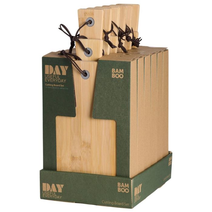 Day Juego de 3 Tablas de Cortar y Servir con Cuerda. Pequeña: 14.8x19.3x1.3 cm, Mediana: 33x17x1.3 cm, Grande: 39.8x19x1.3 cm 3