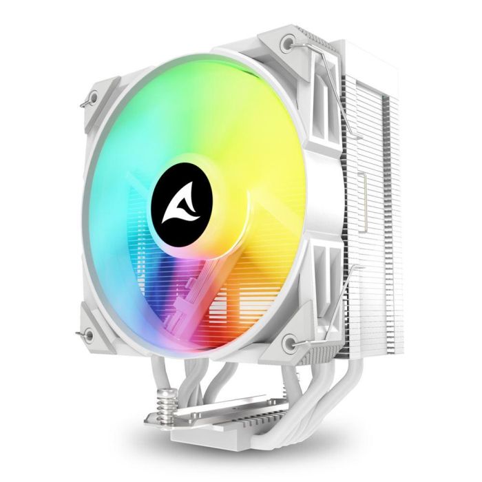 Sharkoon A50 RGB Refrigerador de CPU por Aire con Ventilador RGB 120mm PWM, 5 Tubos de Calor Cobre, 230W TDP y Espejo Infinito Blanco 1 Sharkoon A50 RGB Refrigerador de CPU por Aire con Ventilador RGB 120mm PWM, 5 Tubos de Calor Cobre, 230W TDP y Espejo Infinito Blanco 1