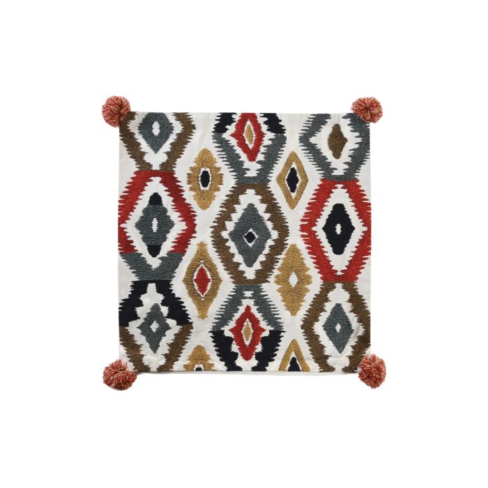 DKD Home Decor Funda de Cojín Multicolor 50x50 cm de Poliéster con Cremallera