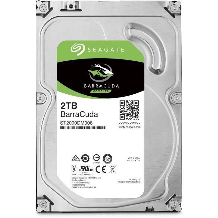 Seagate Disco Duro Interno HDD Barracuda 2TB 3.5" SATA 6Gb/s 256MB Cache 7200rpm 3 Seagate Disco Duro Interno HDD Barracuda 2TB 3.5" SATA 6Gb/s 256MB Cache 7200rpm 3