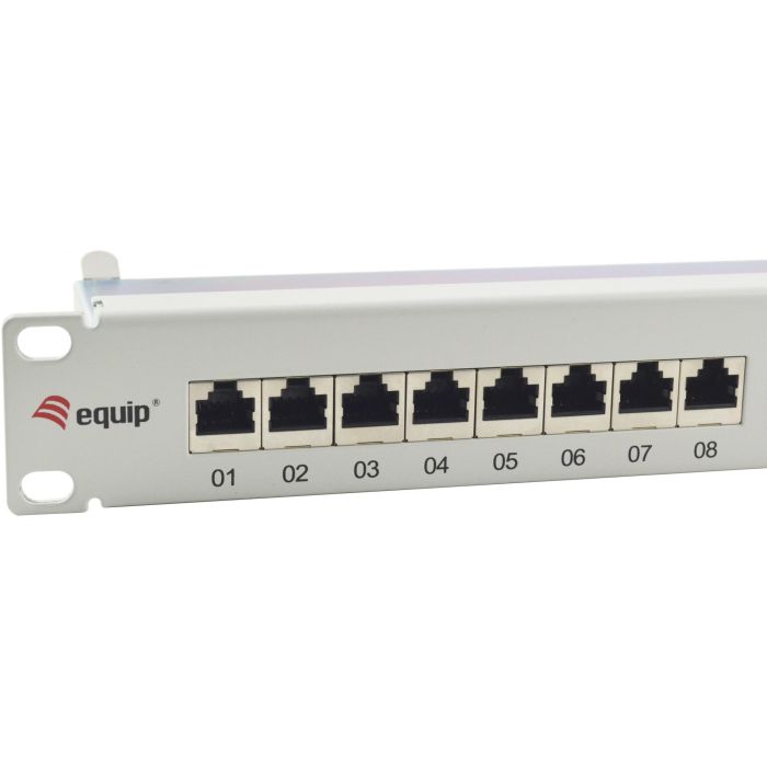 Equip Patchpanel 24x RJ45 Cat6A 19" FTP 1HE ISO/IEC hellgrau 1 Equip Patchpanel 24x RJ45 Cat6A 19" FTP 1HE ISO/IEC hellgrau 1