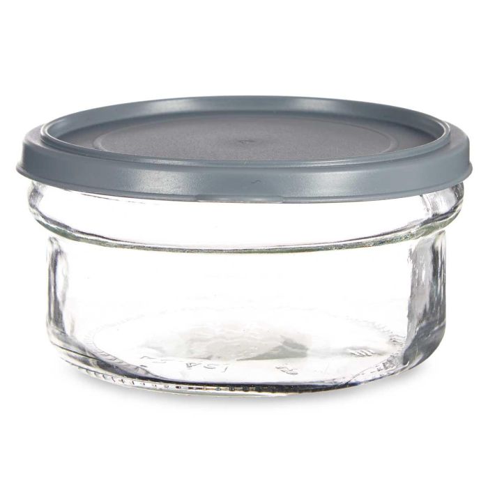 Fiambrera de Cristal Redonda Vivalto 415 ml Gris 12.5x6x12 cm (24 Unidades) 1