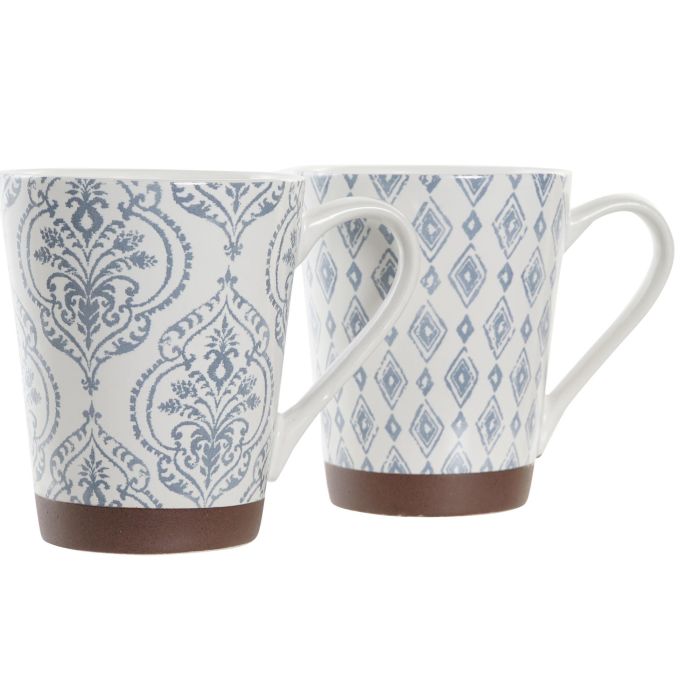 DKD Home Decor Mug Árabe Set 4 de Gres 300ml con Azulejos Azul Marrón Apto Microondas y Lavavajillas Colección Blue Lianfeng 2 DKD Home Decor Mug Árabe Set 4 de Gres 300ml con Azulejos Azul Marrón Apto Microondas y Lavavajillas Colección Blue Lianfeng 2