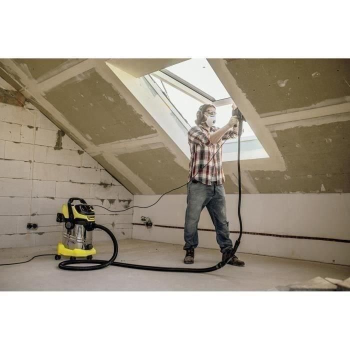 Aspirador en seco y húmedo KARCHER WD 6 PS V-30/8/35/T - Depósito de acero inoxidable 30 L - 1300W (toma de corriente portátil y función soplador) 1