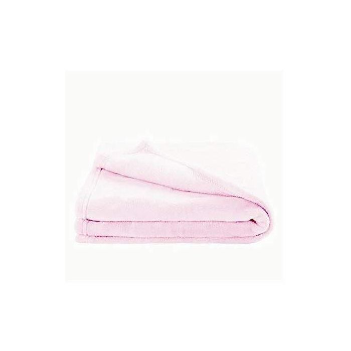 Manta de microfibra DOUX NID de microfibra - 100x150cm - Rosa claro 1 Manta de microfibra DOUX NID de microfibra - 100x150cm - Rosa claro 1