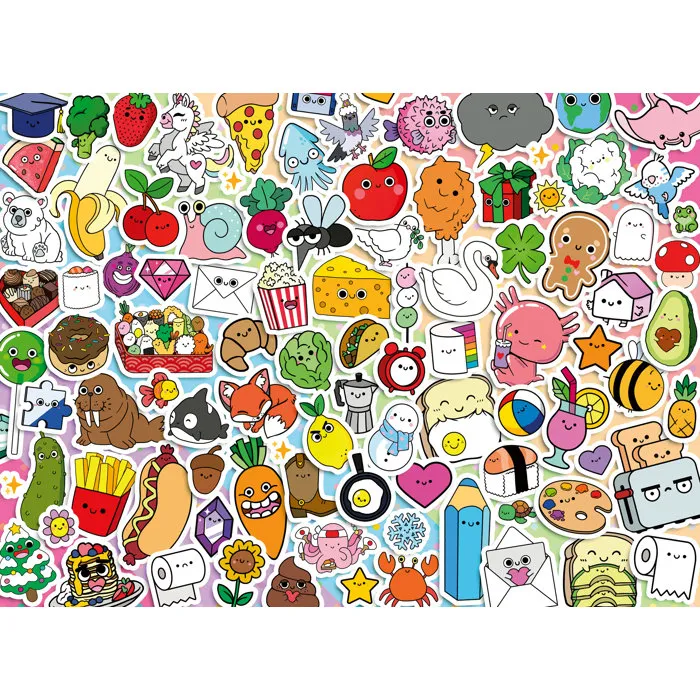 Ravensburger Puzzle de 500 Piezas Pegatinas Kawaii para Adultos y Niños a partir de 12 Años Ref. 12001796