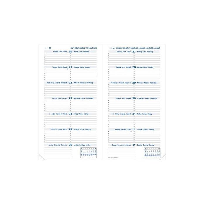 Recambio Agenda Anual (2026) Quo Vadis Silma Ml 88X170 S/V 2 Pag.