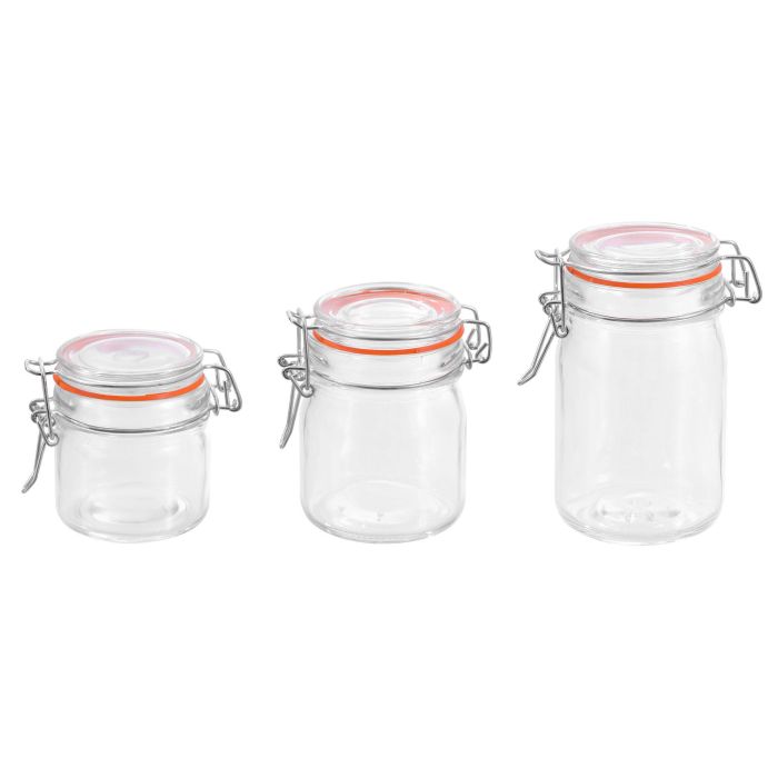 Tarro Hermético de Vidrio con Cierre Clip 100 ml - La Mediterranea (48 Unidades) 13 Tarro Hermético de Vidrio con Cierre Clip 100 ml - La Mediterranea (48 Unidades) 13