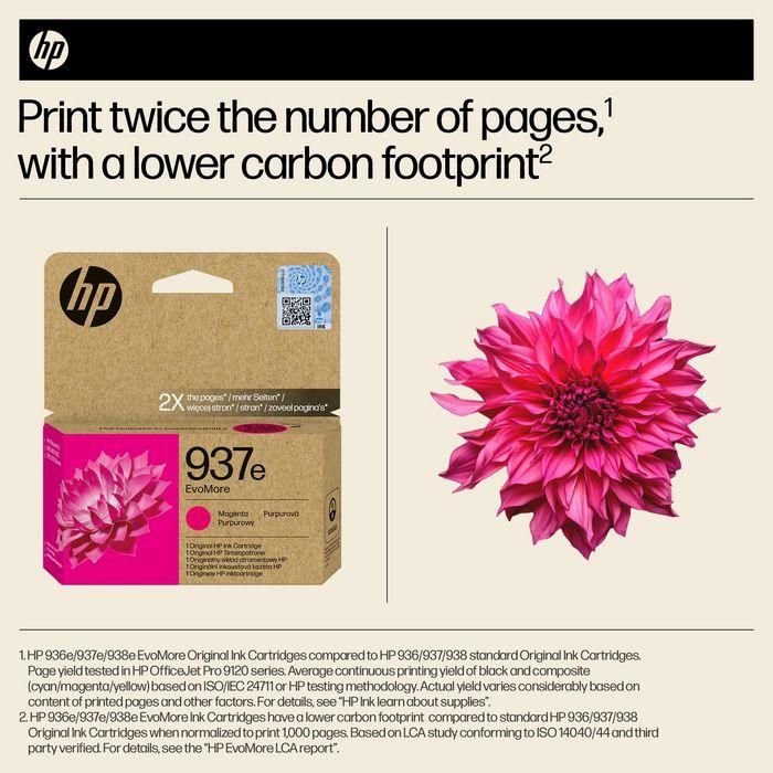 HP 937e EvoMore Magenta Original Ink Cartridge 22 HP 937e EvoMore Magenta Original Ink Cartridge 22