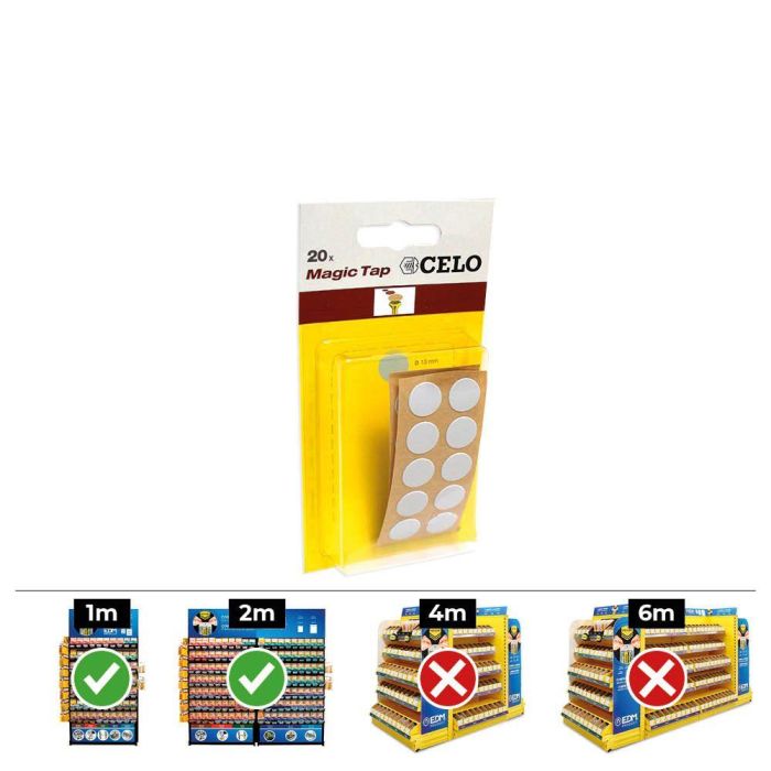 Celo Tapón Adhesivo ø13mm Gris Caja 10 Blíster de 20 Unidades (200 Unidades) para Muebles y Tornillería Celo Tapón Adhesivo ø13mm Gris Caja 10 Blíster de 20 Unidades (200 Unidades) para Muebles y Tornillería