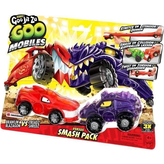 Vehículos en miniatura - MOOSE TOYS - GOO MOBILES - BLAZAGON VS TREADS SHREDZ 4 Vehículos en miniatura - MOOSE TOYS - GOO MOBILES - BLAZAGON VS TREADS SHREDZ 4