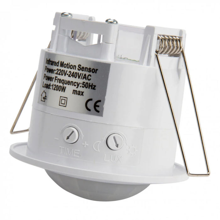 Sensor Movimiento Empotrar 360º 1200W Incandescencia / 300W LED 3