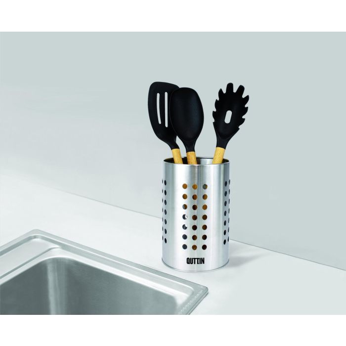 Bote de utensilios de acero inoxidable Quttin 10x16.5 cm (12 Unidades) 5 Bote de utensilios de acero inoxidable Quttin 10x16.5 cm (12 Unidades) 5