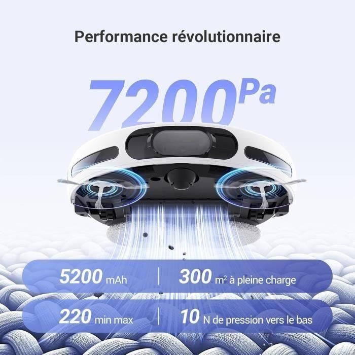 EZVIZ RS20 Pro - Robot aspirador con mopa - Cepillo lateral elevado - 7200 Pa - Limpieza con agua caliente a 60 °C 1 EZVIZ RS20 Pro - Robot aspirador con mopa - Cepillo lateral elevado - 7200 Pa - Limpieza con agua caliente a 60 °C 1