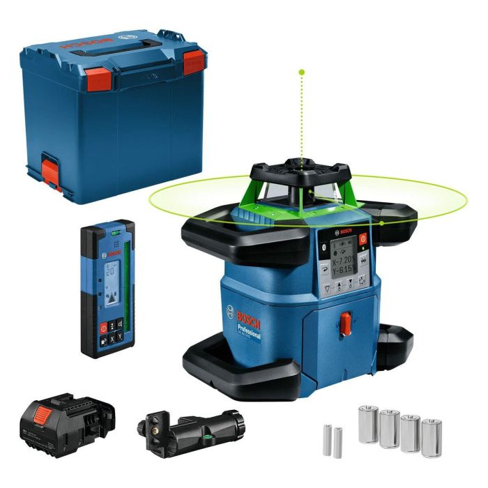 Bosch Professional 0601061V01 Láser rotatorio GRL 650 CHVG con baterías, celda receptora, soporte de montaje, en L-Boxx 3 Bosch Professional 0601061V01 Láser rotatorio GRL 650 CHVG con baterías, celda receptora, soporte de montaje, en L-Boxx 3