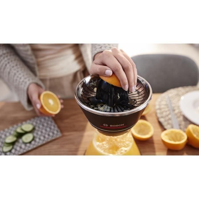 Exprimidor de cítricos - BOSCH - MCP72GPB VitaStyle Citro - Negro / acero inoxidable cepillado - 40 W - LED - Depósito de vidrio de 1 L - cono universal 5 Exprimidor de cítricos - BOSCH - MCP72GPB VitaStyle Citro - Negro / acero inoxidable cepillado - 40 W - LED - Depósito de vidrio de 1 L - cono universal 5