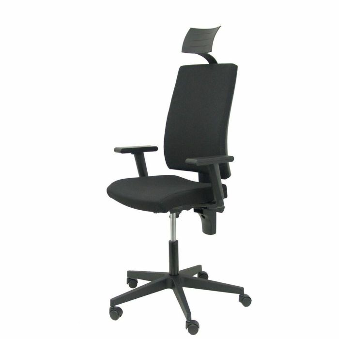 Silla de Oficina con Cabecero Lezuza P&C Negro 3