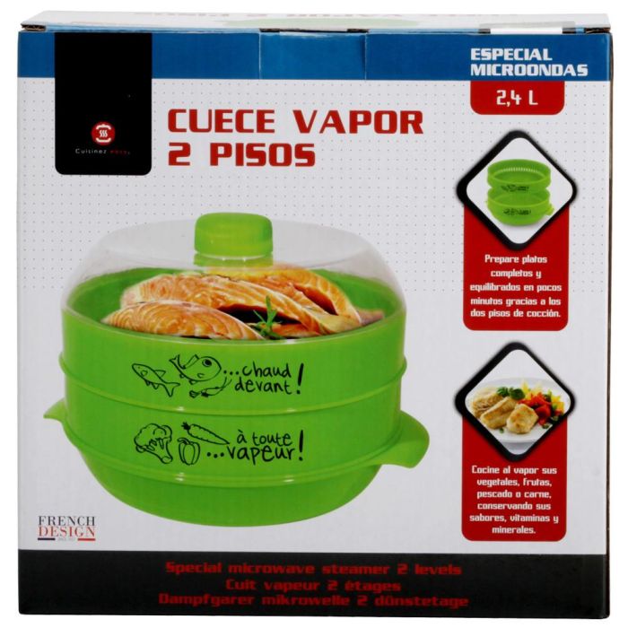 Cuece Vapor Microondas 2 Pisos Cuisy 1