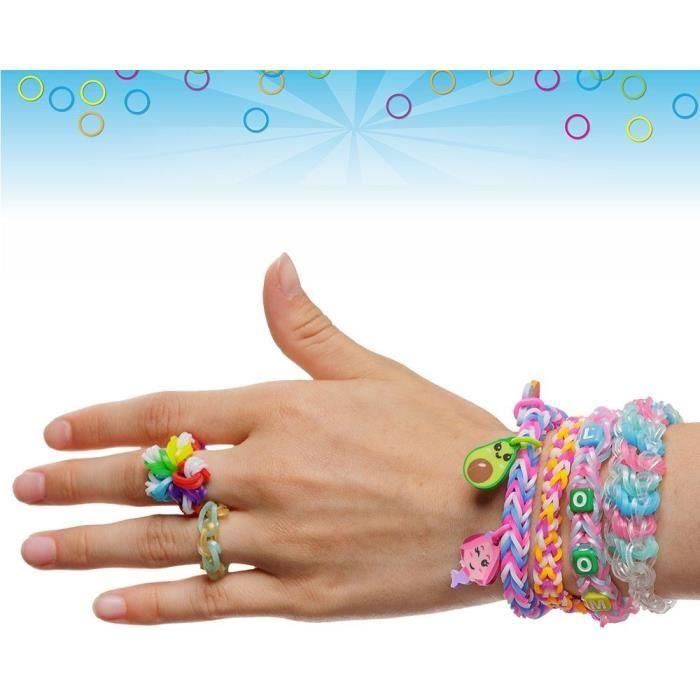 Bandai - Rainbow Loom Mega Combo Set - Fabricación de pulseras - Telar con 5600 elásticos - Dijes y cuentas - CD00101 3 Bandai - Rainbow Loom Mega Combo Set - Fabricación de pulseras - Telar con 5600 elásticos - Dijes y cuentas - CD00101 3