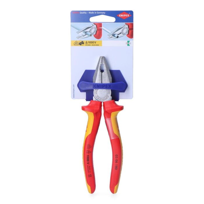 Knipex Alicates universales 180 x 65 x 20 mm, Mangos Aislados VDE Probados a 10.000V 7