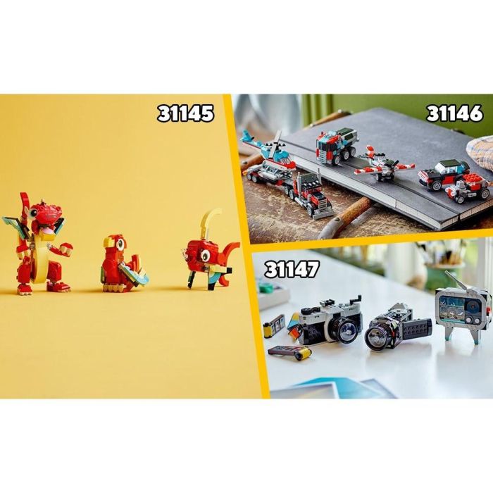 Lego Creator Juego de Construcción: Camión Plataforma con Helicóptero para Niños y Niñas, Edad Mínima 7 Años 7 Lego Creator Juego de Construcción: Camión Plataforma con Helicóptero para Niños y Niñas, Edad Mínima 7 Años 7