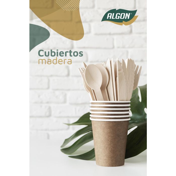 Set de 12 cucharas de madera Algon 16 cm (36 Cajas) 4 Set de 12 cucharas de madera Algon 16 cm (36 Cajas) 4