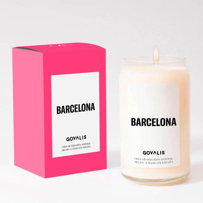 Govalis Vela Aromática Barcelona 500g con Notas de Frutas, Piña, Melocotón, Vainilla y Coco para Relajación y Decoración
