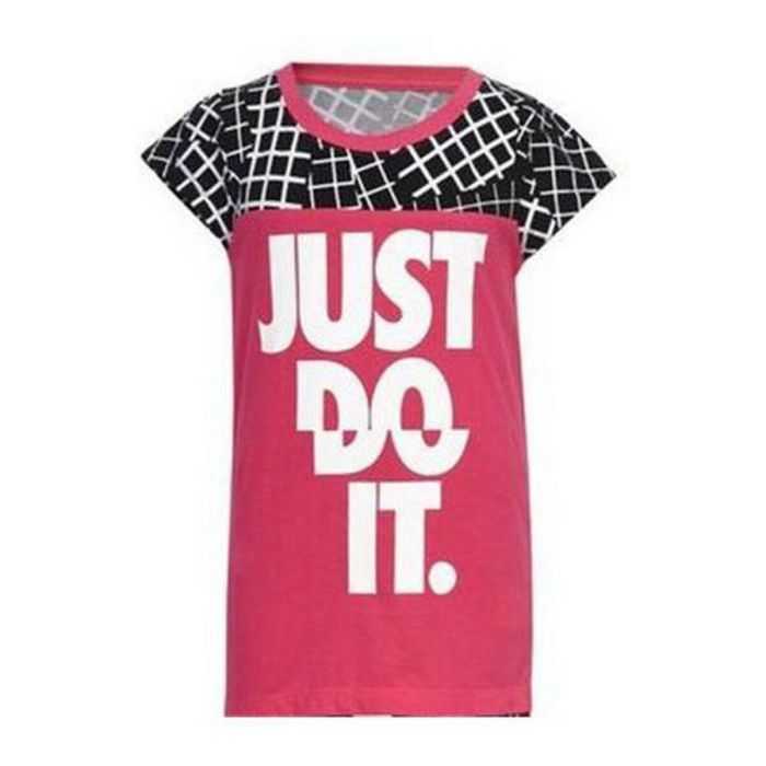 Camiseta de Manga Corta Infantil Nike 848-A72 Rosa 100 % algodón Camiseta de Manga Corta Infantil Nike 848-A72 Rosa 100 % algodón