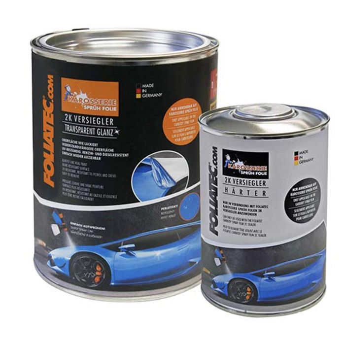 Foliatec FO20995 Carbody Goma Líquida 2C Sealer Transparente Brillante 2L Sealer + 1L Hardener